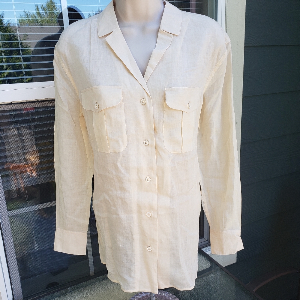 Massimo dutti button down shirt ramio pocket v nec